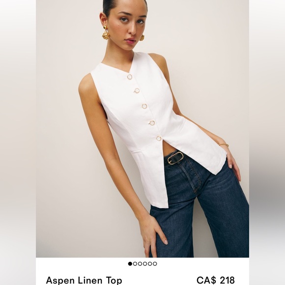Reformation Tops - Reformation Aspen Linen Top size 2US - Brand new